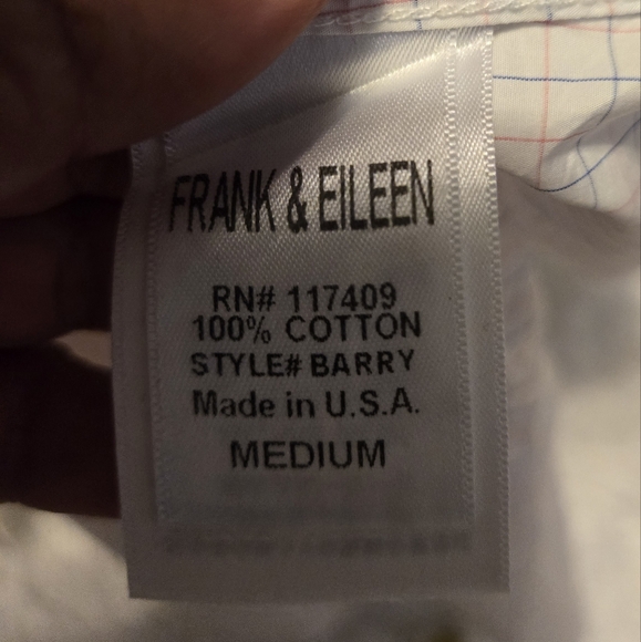 Frank & Eileen Long Sleeve Shirt Pink/White Check Button From Women's Size M - Picture 8 of 9